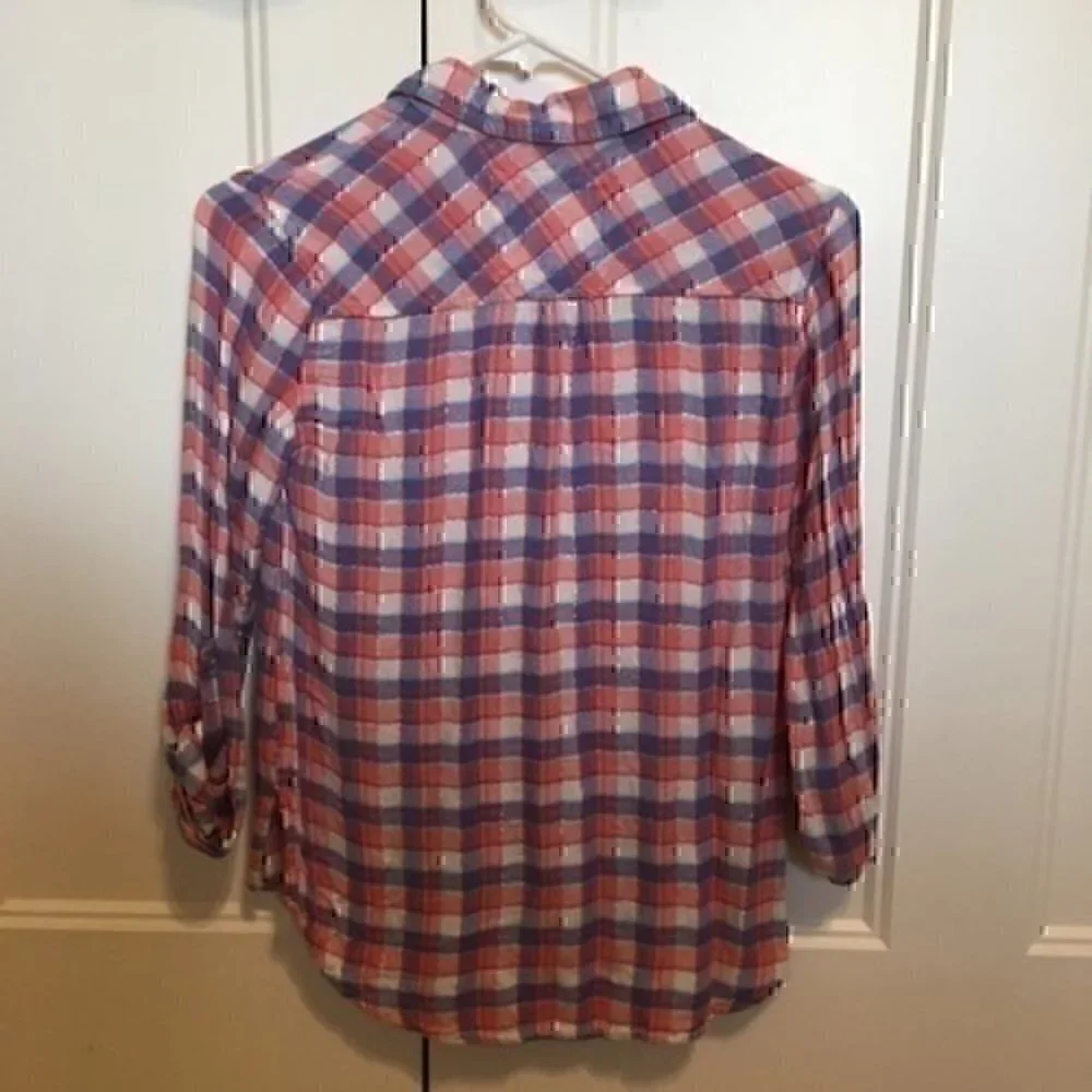 Justice Girls size 12 sparkly flannel